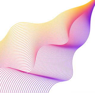 紫色波纹渐变线条科技电商免抠png