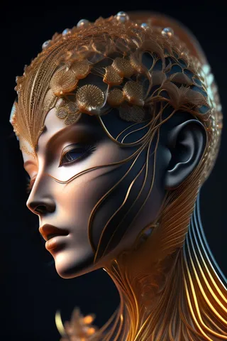 ai机器人人工大脑插画