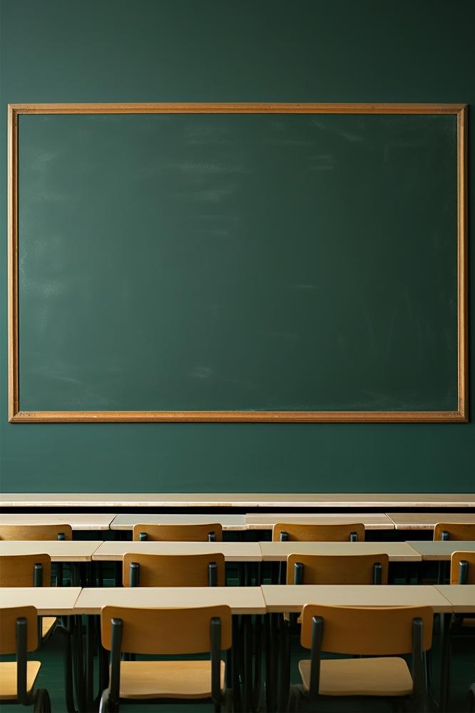 黑板课桌清新简约海报背景