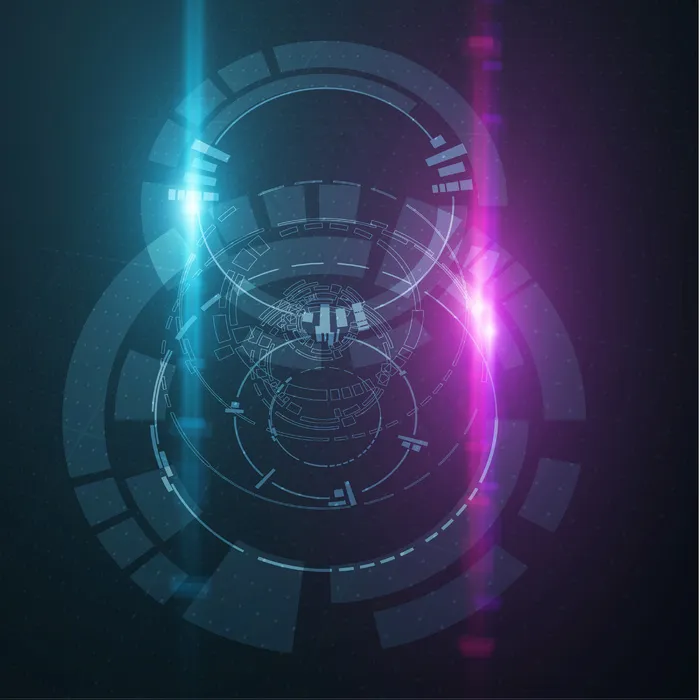 科技科幻未来仪表盘HUD界面UI图标数据图形图案eps,ai矢量模版下载