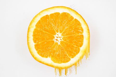 黄色橘子切片图片