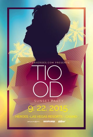 科技感多边形海报模板