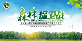森林保护环保环保宣传海报展板