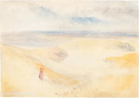 沙滩美景风景画油画装饰画