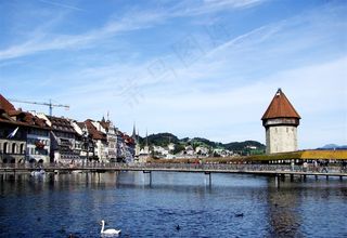 瑞士琉森湖美丽风景素材