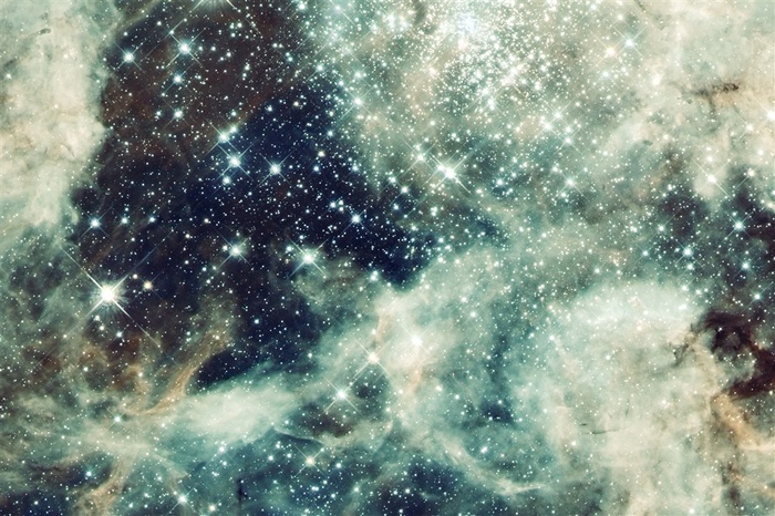 漫天白色星云海报背景高清图