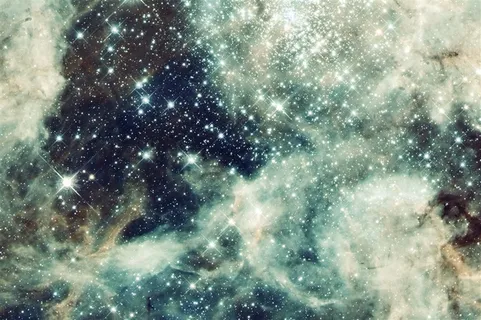 漫天白色星云海报背景高清图