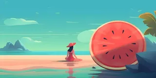 夏日海边沙滩背景