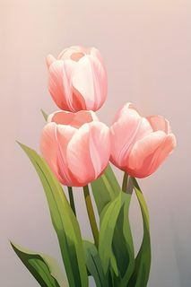 唯美淡雅清新郁金香背景