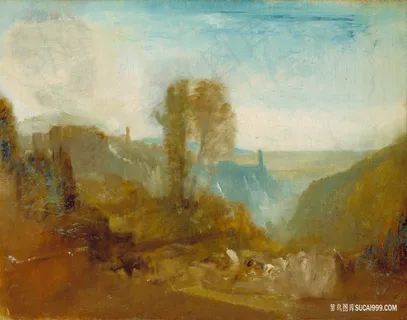 泰特油画水彩山脉风景画 泰特油画水彩山脉风景画