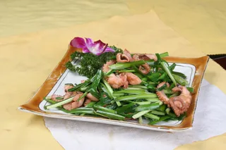 韭菜炒八带