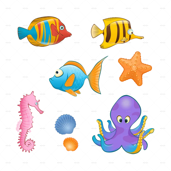 卡通海鱼素材
