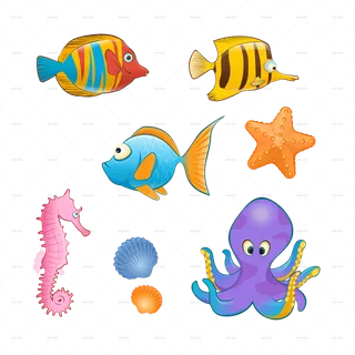 卡通海鱼素材