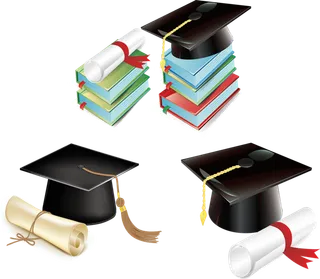 博士帽书本学习素材卡通少儿兴趣班