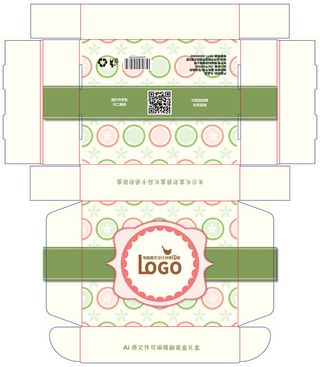 包装盒礼品翻盖盒展开刀板图