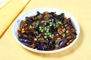 肉皮豆嘴烧茄子 (4)