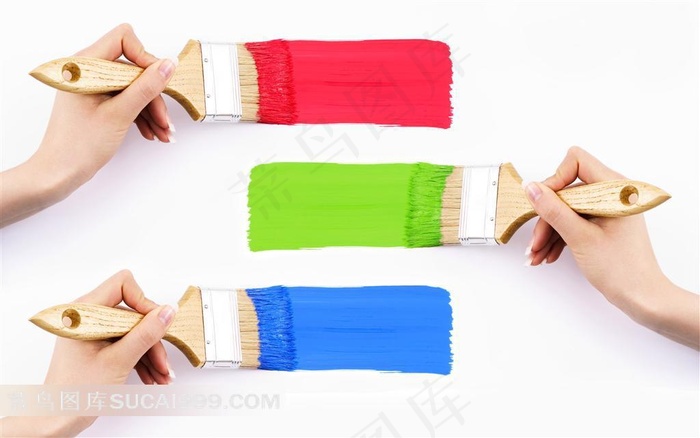 彩色刷漆壁纸素材手势图片