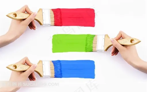 彩色刷漆壁纸素材手势图片