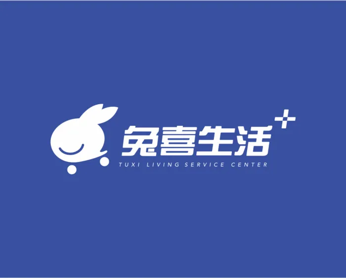 兔喜生活logo 背景墙cdr矢量模版下载