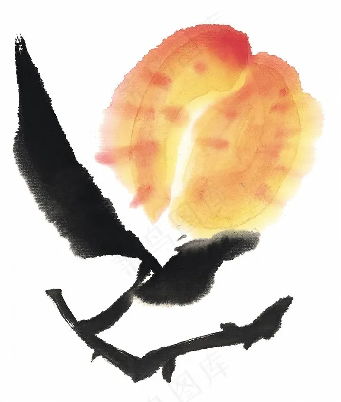 瓜果蔬菜鱼虾蟹国画jpg素材