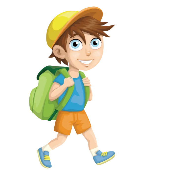 小朋友放学卡通