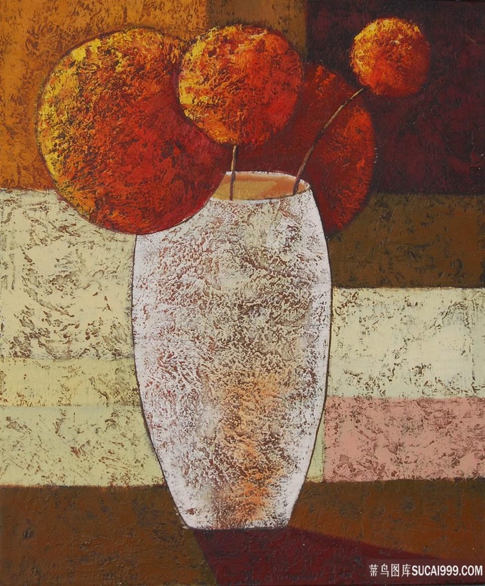 静物花瓶唯美油画装饰画