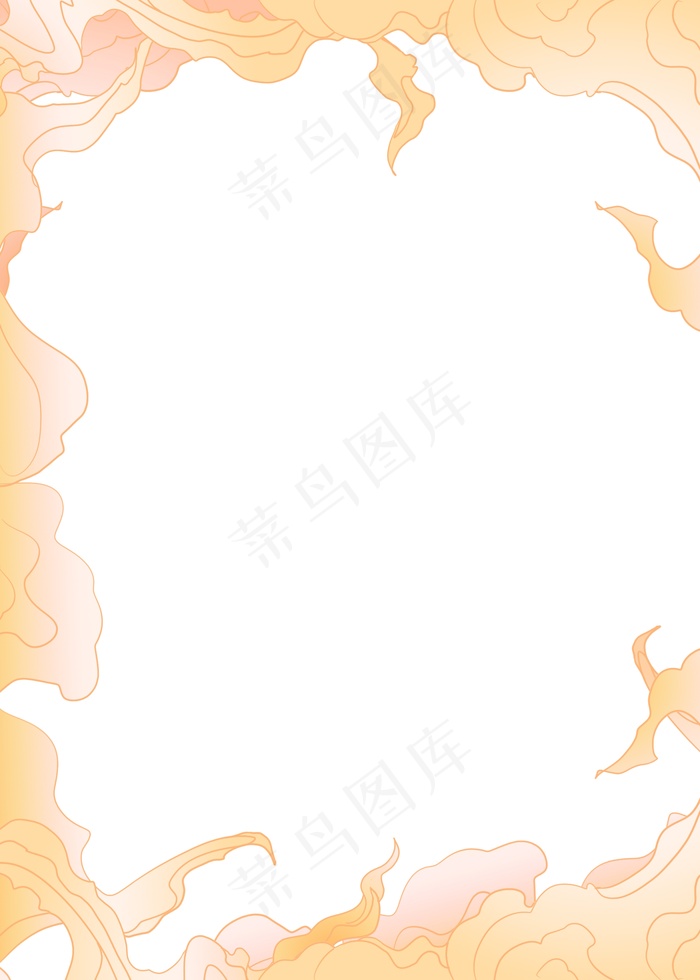 国潮手绘相框psd分层模板