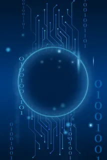 蓝色科技背景展板