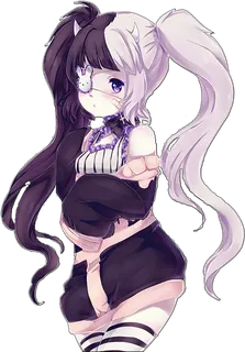 黑白女孩素材卡通人物简笔