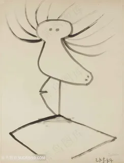 毕加索时尚线描艺术挂画