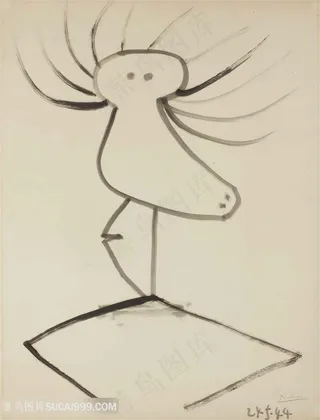 毕加索时尚线描艺术挂画