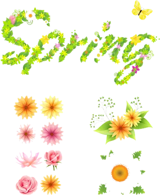 春季主题素材卡通素材谷雨