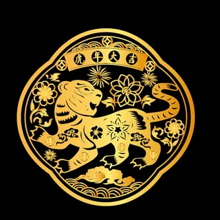 设计创造老虎虎年新年素材