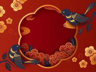 中式传统新年春节矢量素材