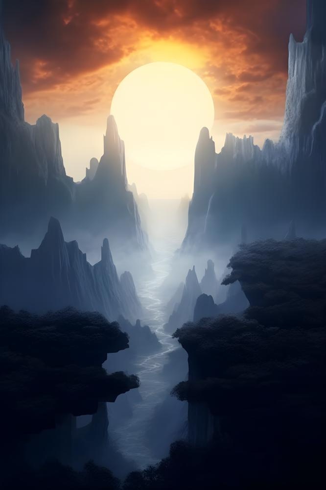 意境质感山脉背景(2400x3600)