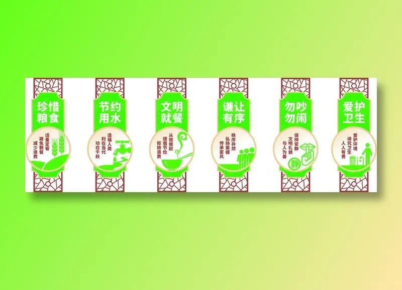食堂饮食文化cdr矢量模版下载