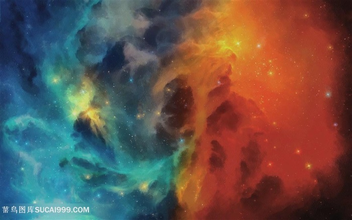 绚丽梦幻星空景色高清图