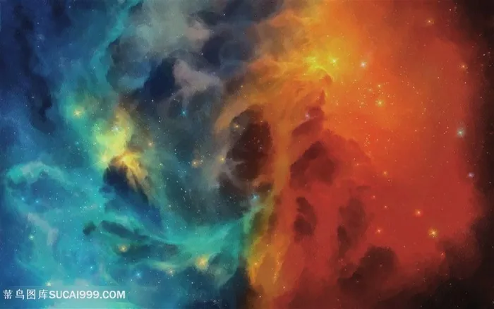 绚丽梦幻星空景色高清图