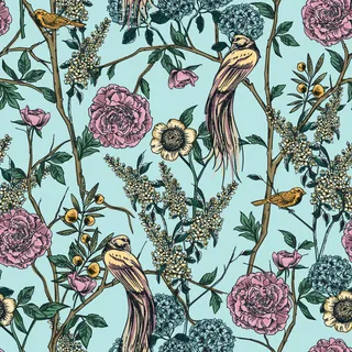 花卉唯美手绘花朵面料纹理手机壳布料面料印花服装矢量图案素材