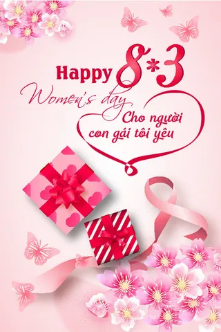 三八妇女节女神节贺卡背景