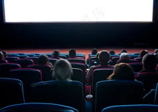 正在看电影的一群外国人