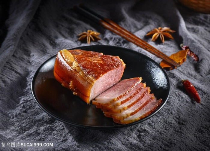 腊肉五花肉熏肉辣椒八角