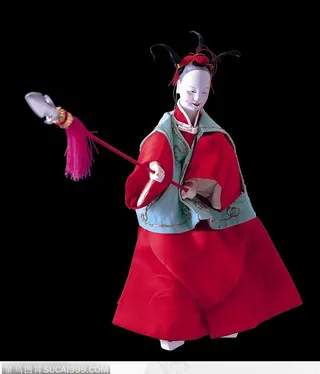 传统文化-拿长矛的儿童