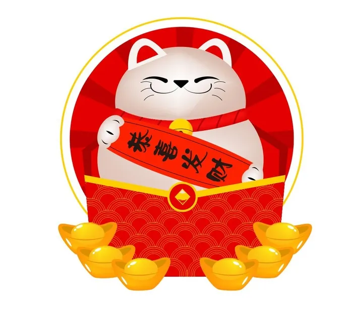 矢量发财猫cdr矢量模版下载