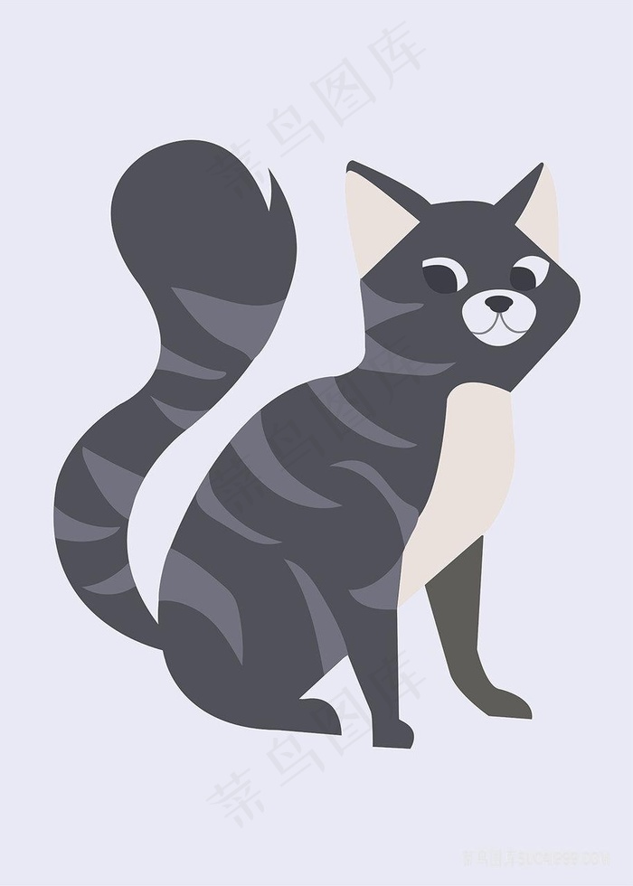 矢量动物时尚插画