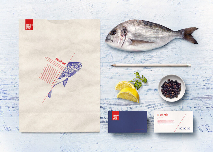 设计饭馆鲜鱼样机