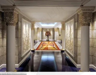 迪拜伯瓷7星级酒店走廊