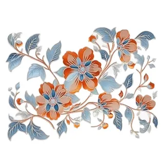 国潮植物花插画