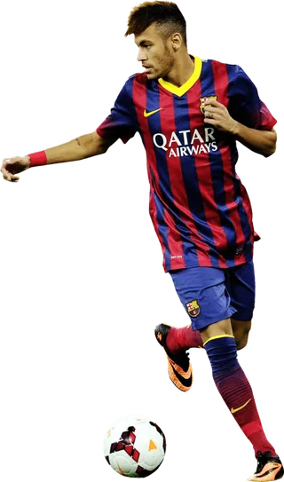 足球运动员踢球射门免抠