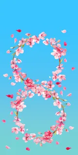 桃花花环8樱花圆圈装饰免抠